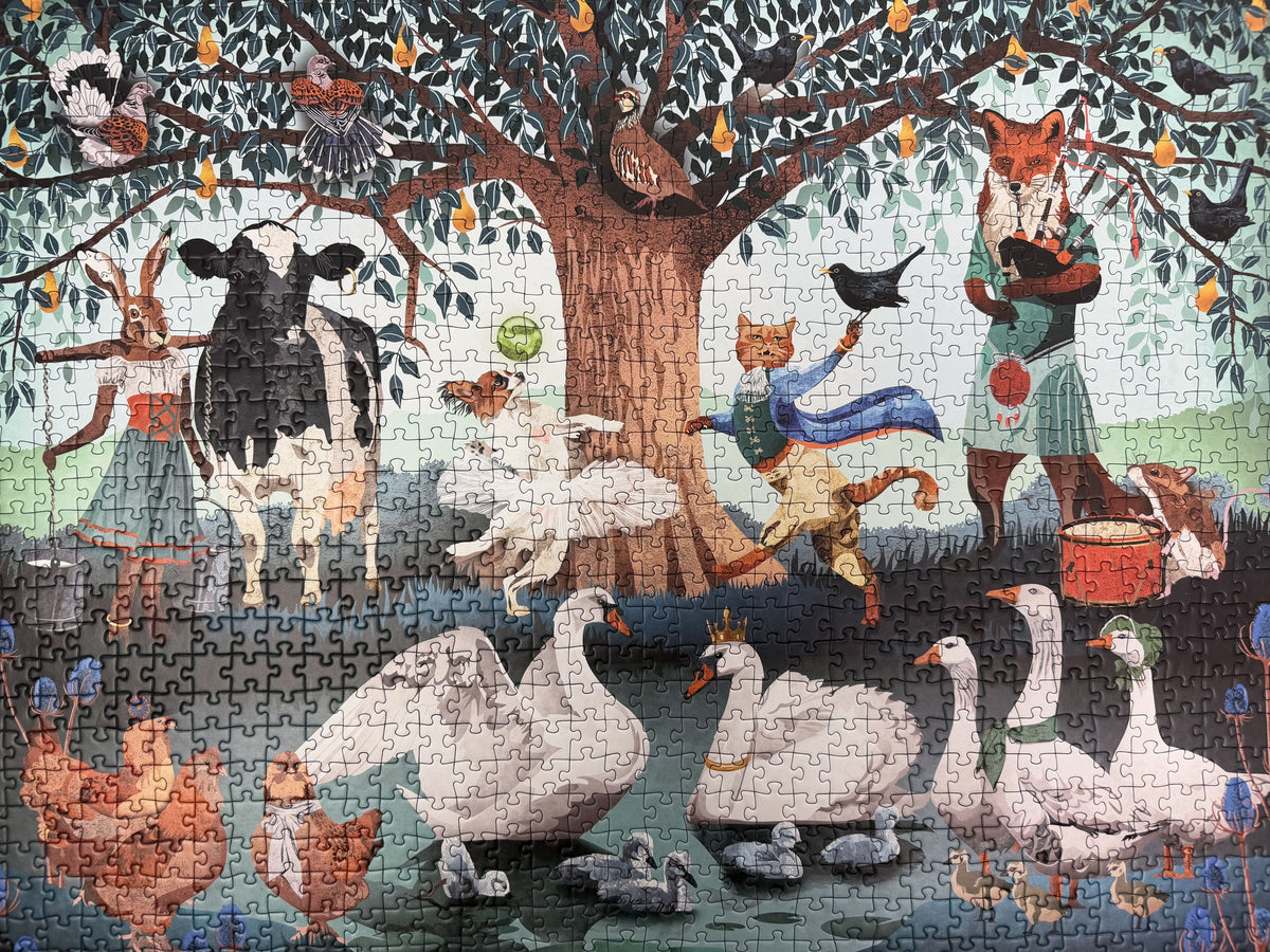 The 12 Days of Christmas 1000 or 500 Piece Jigsaw Puzzle