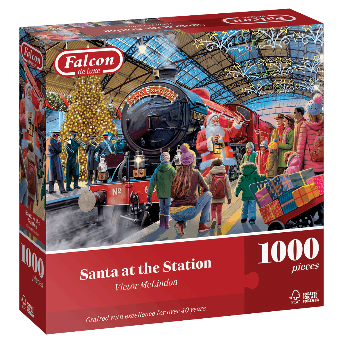 Falcon de Luxe Santa at the Station 1000 Piece Jigsaw Puzzle