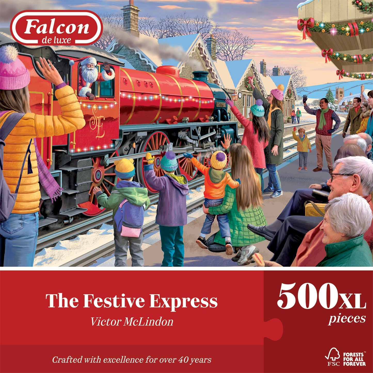 Falcon de Luxe The Festive Express 500XL Piece Jigsaw Puzzle