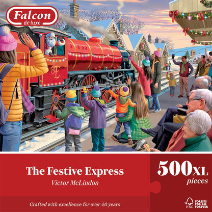 Falcon de Luxe The Festive Express 500XL Piece Jigsaw Puzzle
