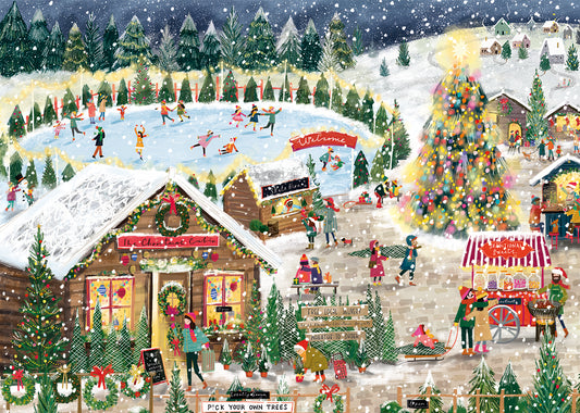 Falcon de Luxe Winter Village 1000 Piece Jigsaw Puzzle