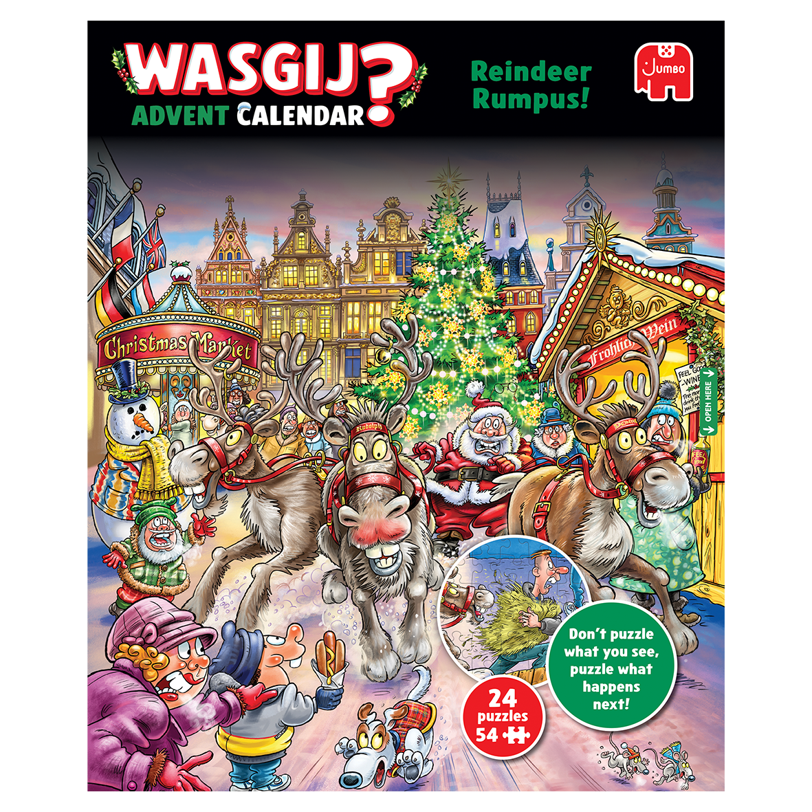 PRE-ORDER Wasgij Advent Calendar 2025 Reindeer Rumpus!
