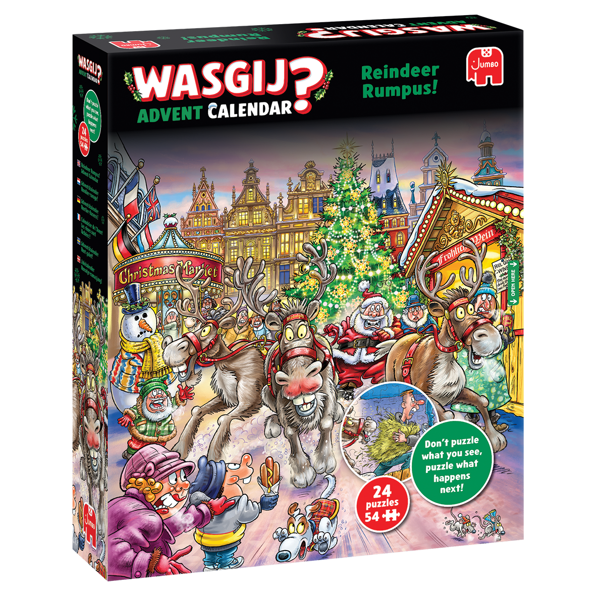 PRE-ORDER Wasgij Advent Calendar 2025 Reindeer Rumpus!