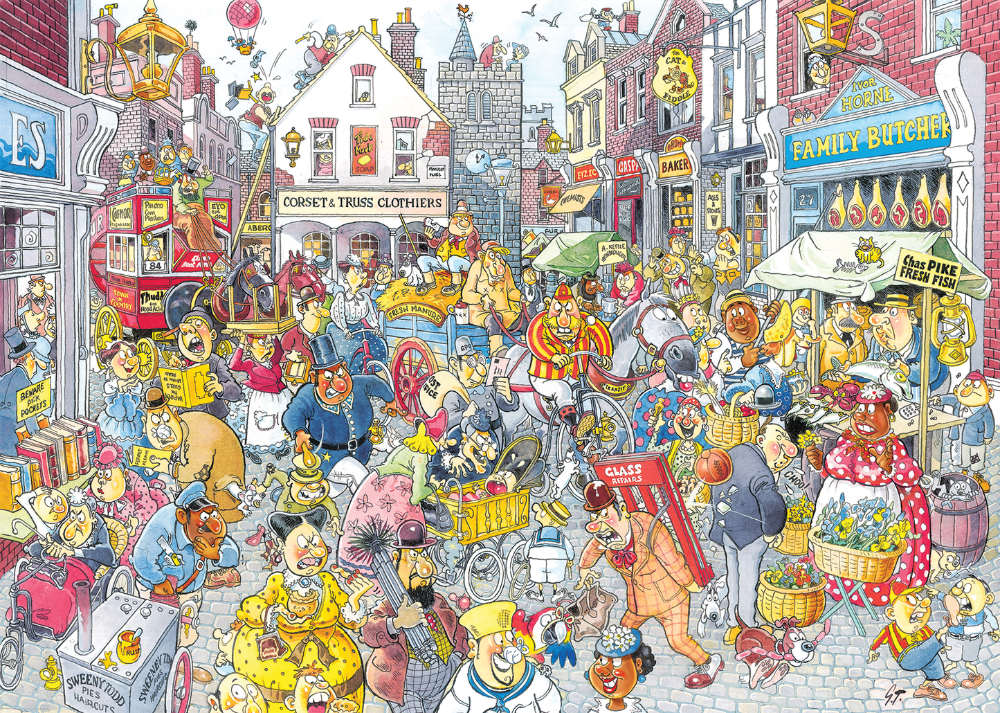 PRE-ORDER Wasgij Retro Destiny 10 High Street Hassle 1000 Piece Jigsaw Puzzle