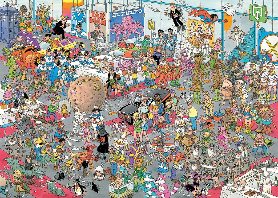 Jan van Haasteren Give us Some Space & All Dressed Up 2 x 1000 Piece Jigsaw Puzzle Set