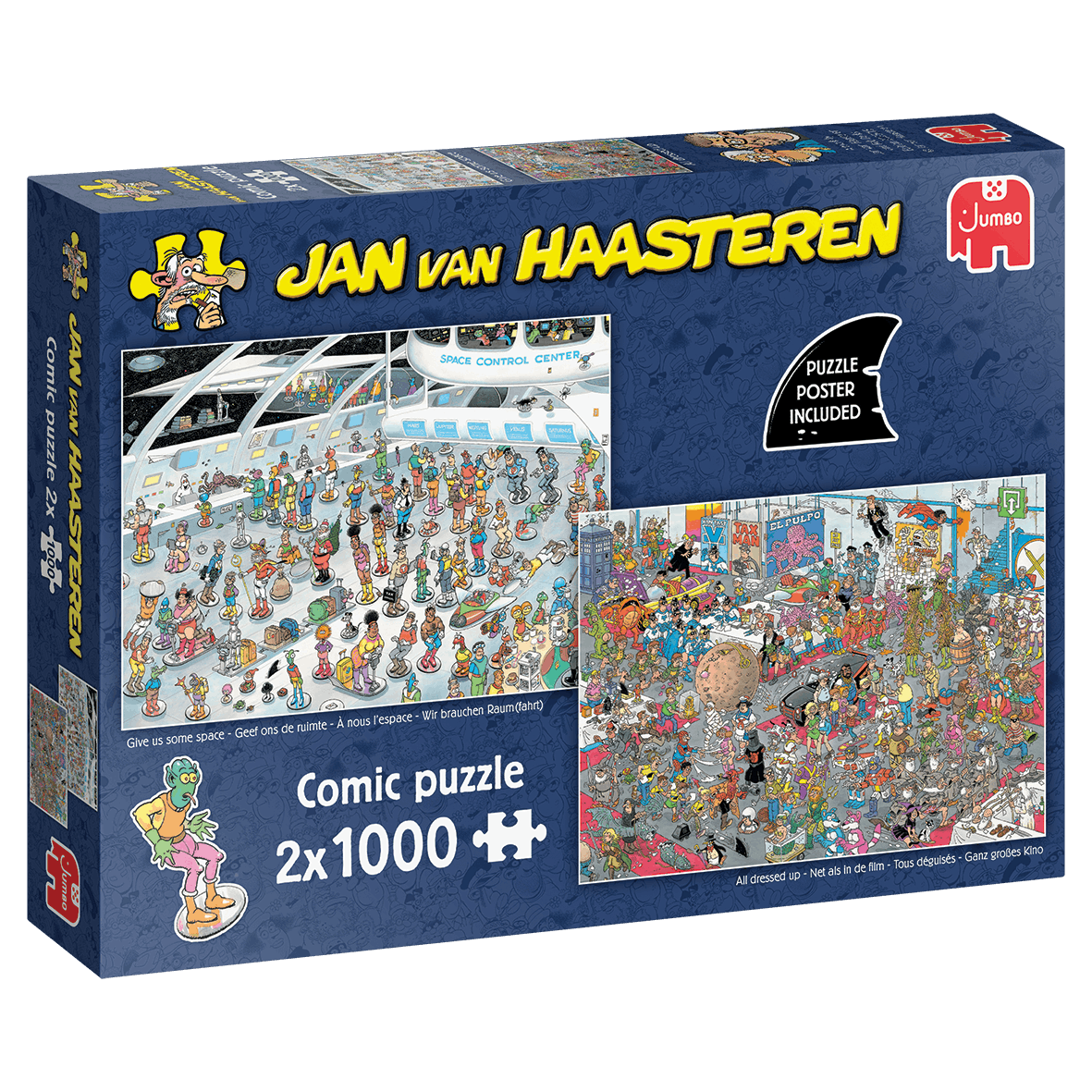 Jan van Haasteren Give us Some Space & All Dressed Up 2 x 1000 Piece Jigsaw Puzzle Set