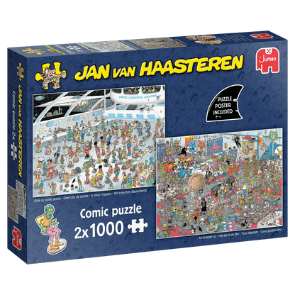 Jan van Haasteren Give us Some Space & All Dressed Up 2 x 1000 Piece Jigsaw Puzzle Set