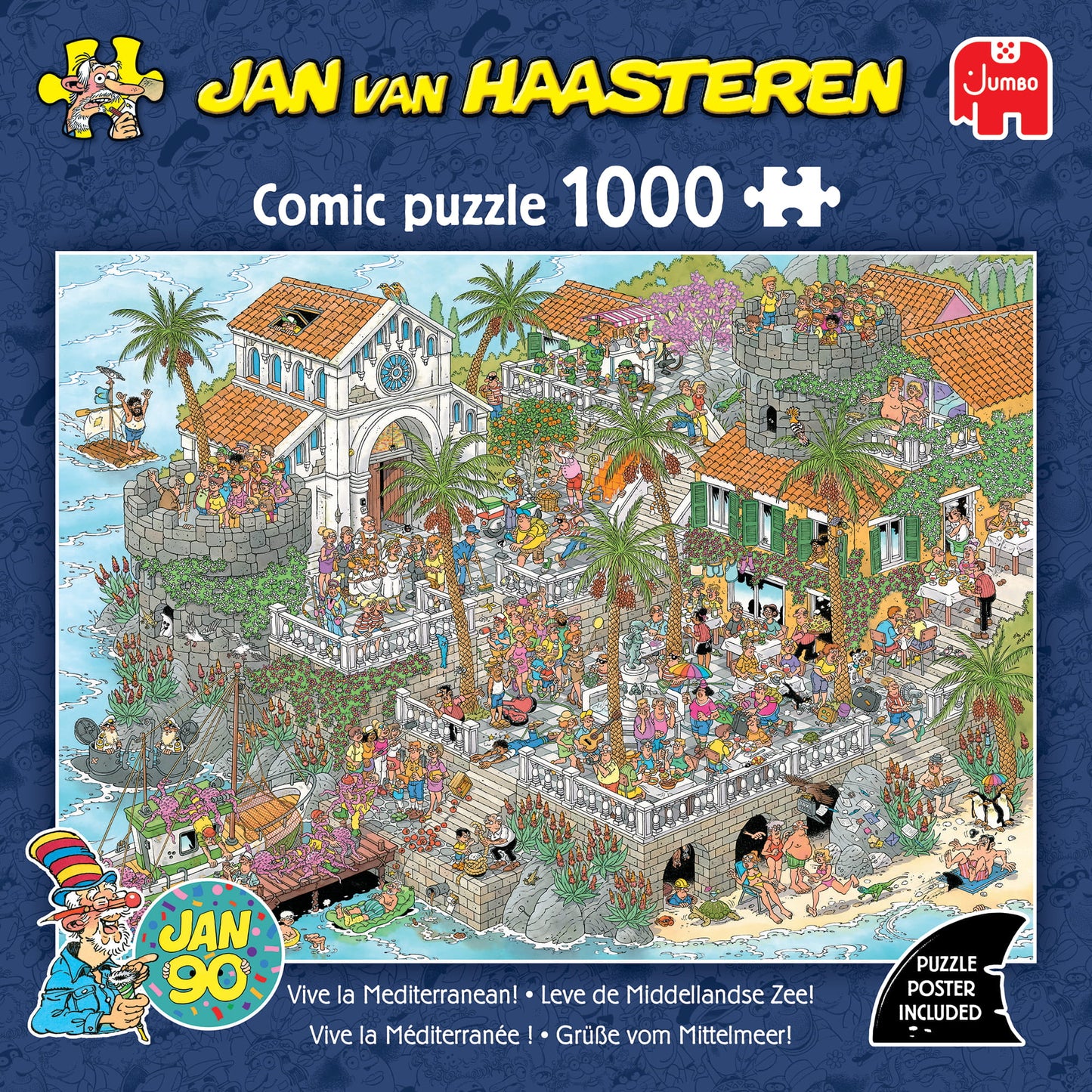PRE-ORDER Jan Van Haasteren Vive La Mediterranean 1000 Piece Jigsaw Puzzle