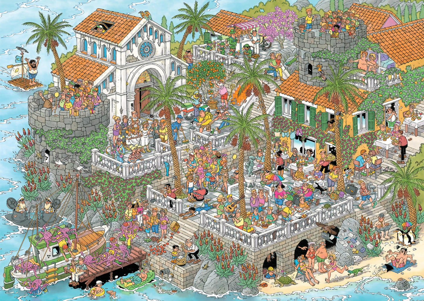 PRE-ORDER Jan Van Haasteren Vive La Mediterranean 1000 Piece Jigsaw Puzzle