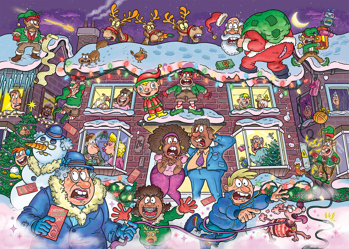PRE-ORDER Wasgij Christmas 22 Not So Silent Night! 2 x 1000 Piece Jigsaw Puzzle