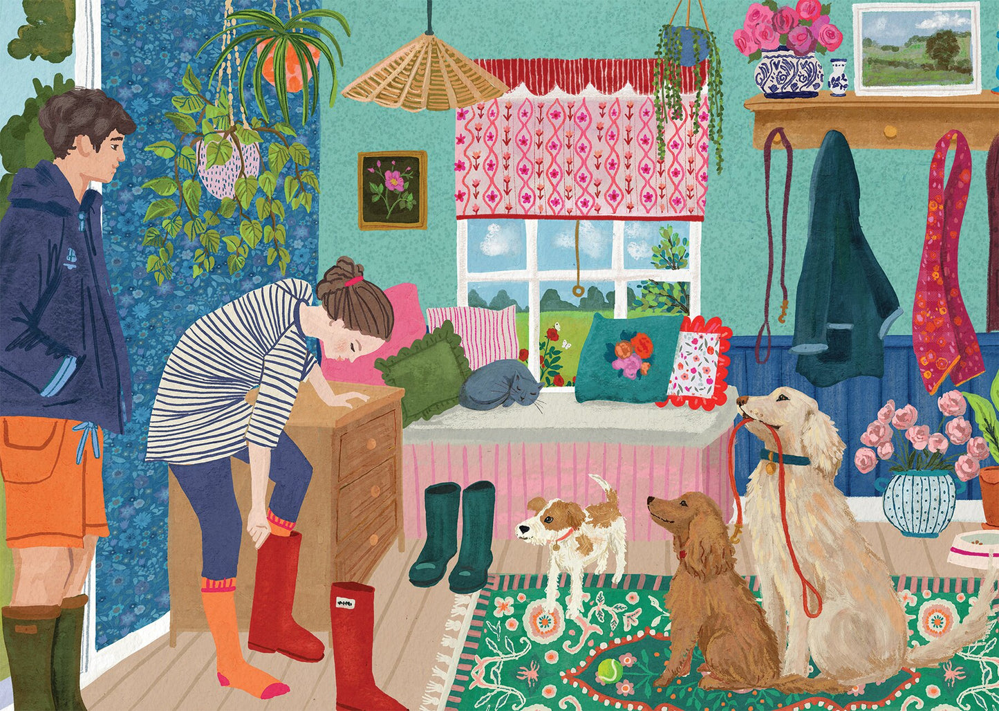 Falcon de luxe Woofs & Wellies 500 Piece Jigsaw Puzzle