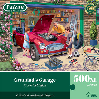 Falcon de luxe Grandads Garage 500XL Piece Jigsaw Puzzle