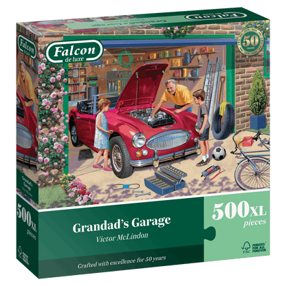 Falcon de luxe Grandads Garage 500XL Piece Jigsaw Puzzle