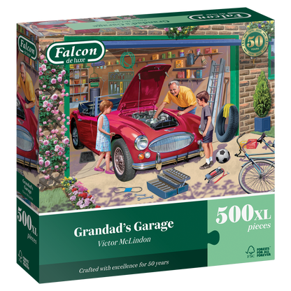 Falcon de luxe Grandads Garage 500XL Piece Jigsaw Puzzle