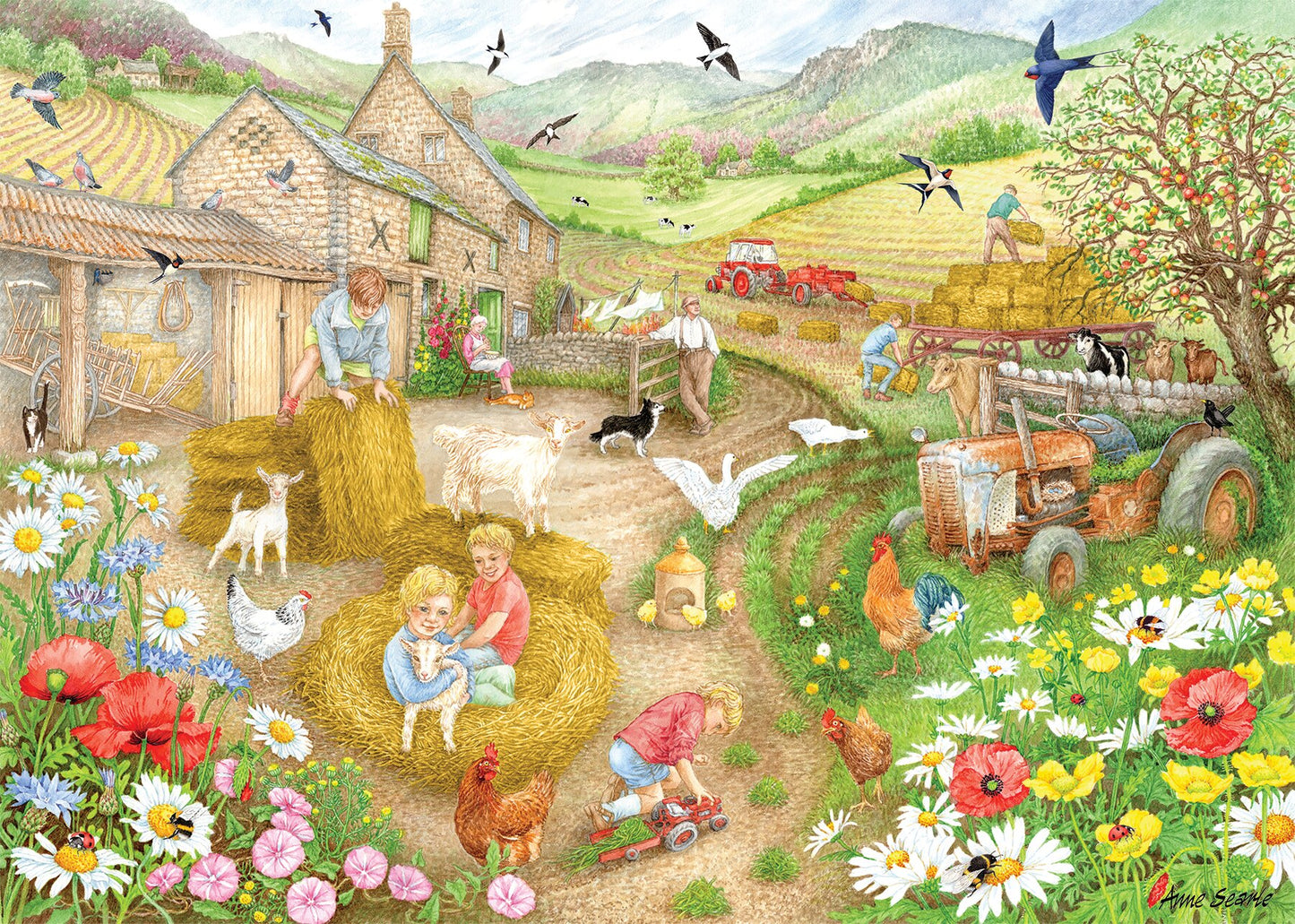 Falcon de luxe Bringing in the Hay 1000 Piece Jigsaw Puzzle