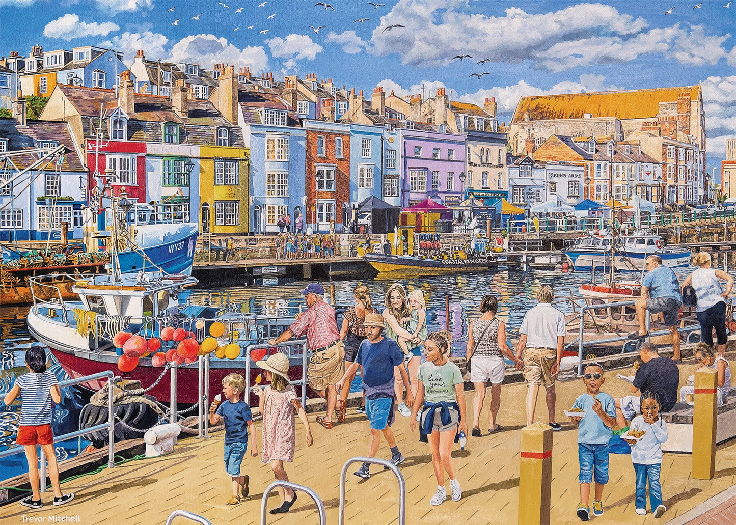 PRE-ORDER Falcon de luxe Weymouth Harbour 1000 Piece Jigsaw Puzzle