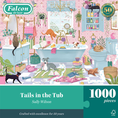 PRE-ORDER Falcon de Luxe Tails in the Tub 1000 Piece Jigsaw Puzzle