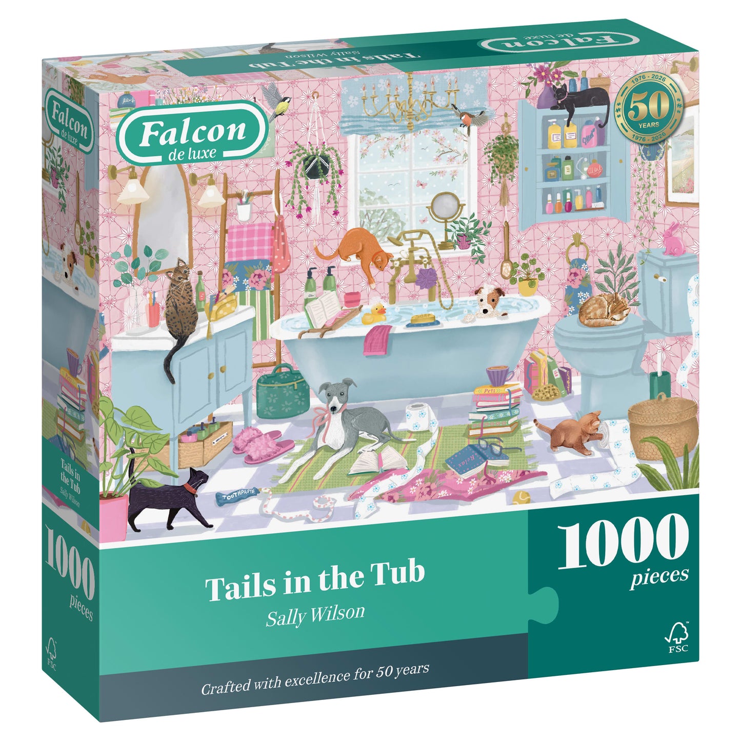 PRE-ORDER Falcon de Luxe Tails in the Tub 1000 Piece Jigsaw Puzzle