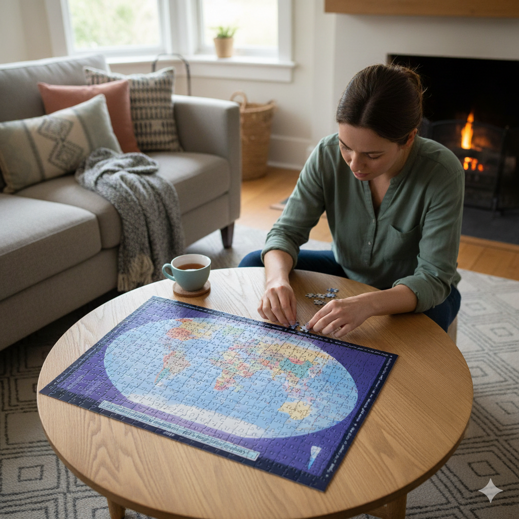Personalised World Map 400 Piece Puzzle
