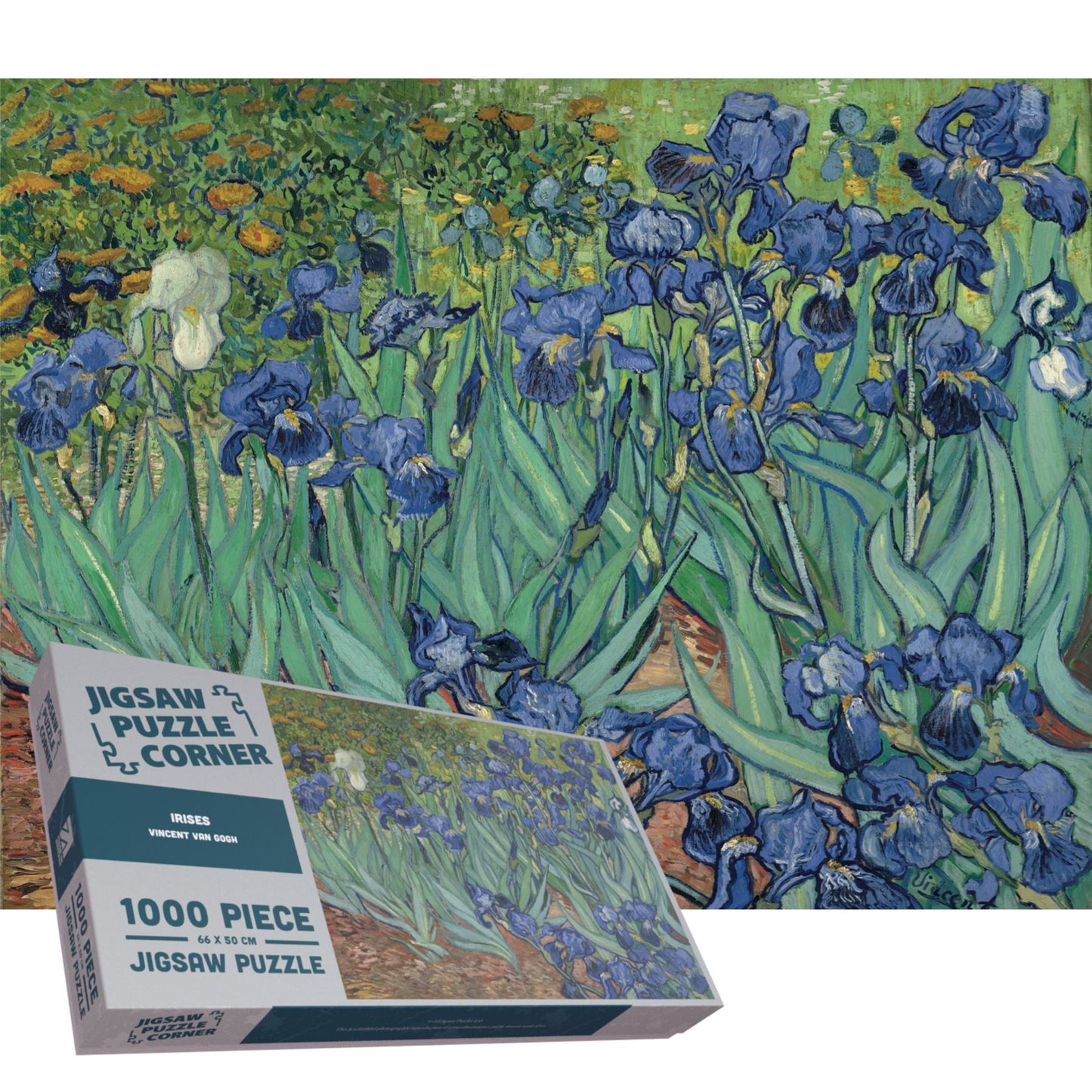 Irises Famous Fine Art Floral Jigsaw Puzzle by Vincent Van Gogh