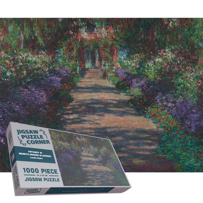 Pathway in Monet’s Garden, Giverny Impressionist Jigsaw Puzzle by Claude Monet