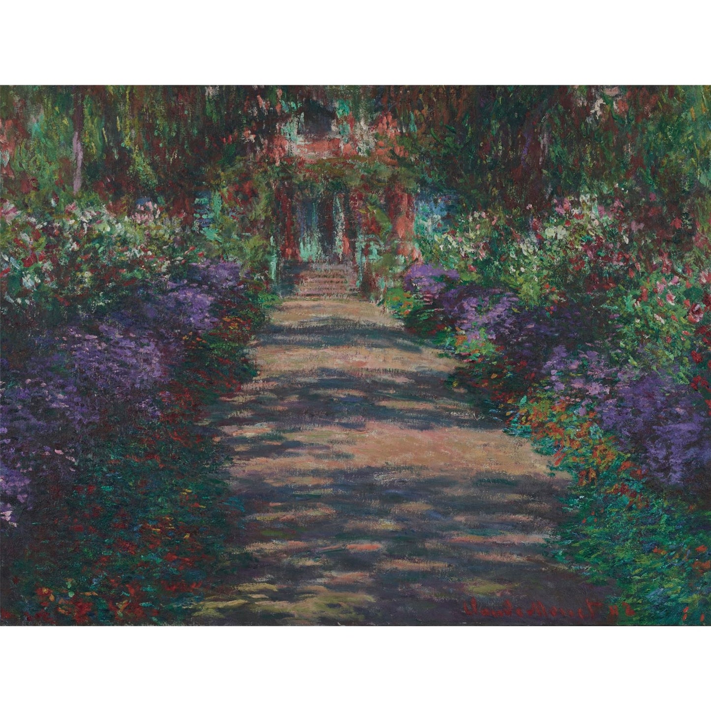 Pathway in Monet’s Garden, Giverny Impressionist Jigsaw Puzzle by Claude Monet