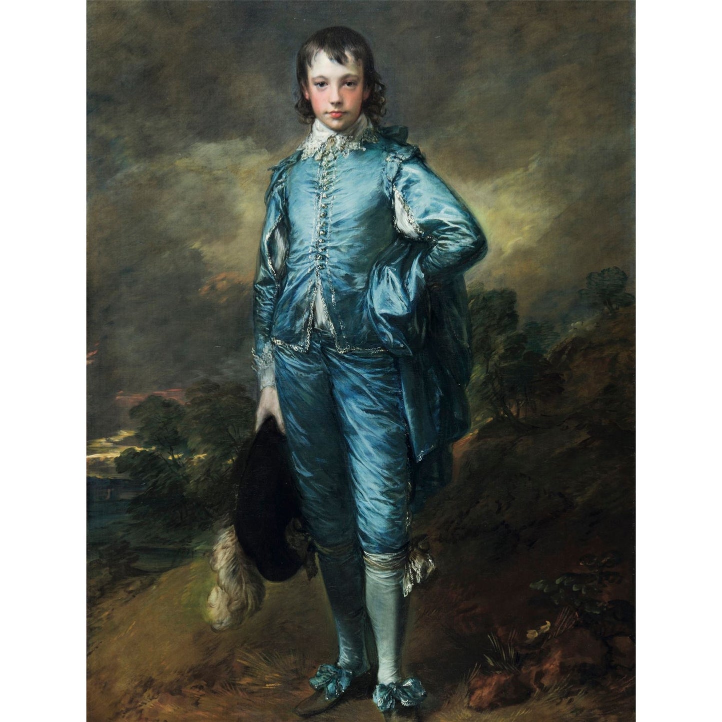 The Blue Boy Famous Portrait Fine Art Jigsaw Puzzle by Thomas Gainsborough