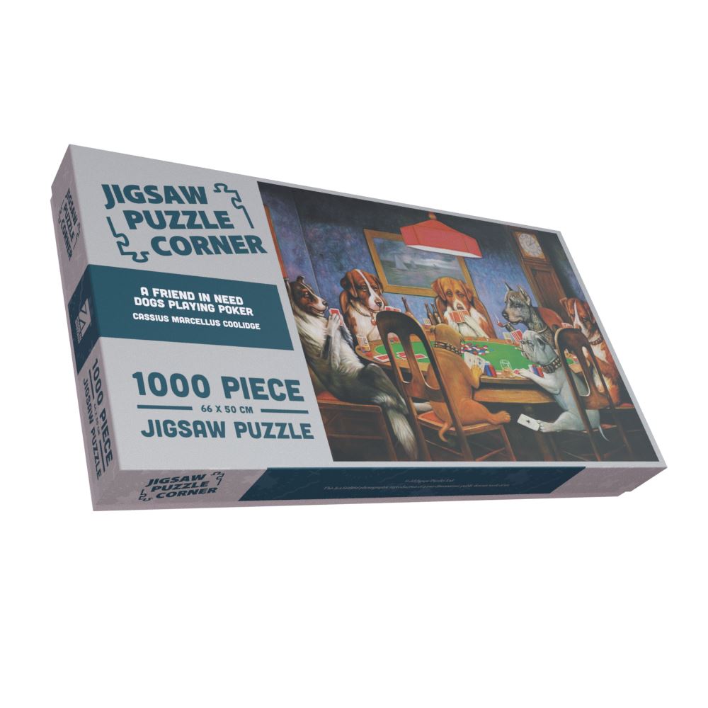 A Friend in Need - Dogs playing Poker - Cassius Marcellus Coolidge 1000 or 500 Piece Jigsaw Puzzle