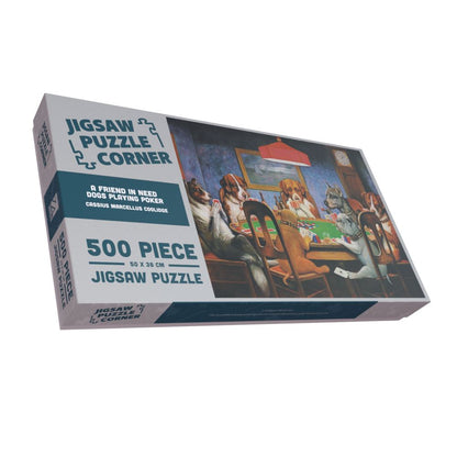 A Friend in Need - Dogs playing Poker - Cassius Marcellus Coolidge 1000 or 500 Piece Jigsaw Puzzle