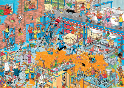 PRE-ORDER Jan Van Haasteren Suds Everwhere & A Splash of Colour 2 x 1000 Piece Jigsaw Puzzle