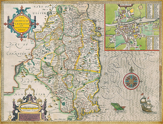 Leinster Historical Map 1000 Piece Jigsaw Puzzle (1610)