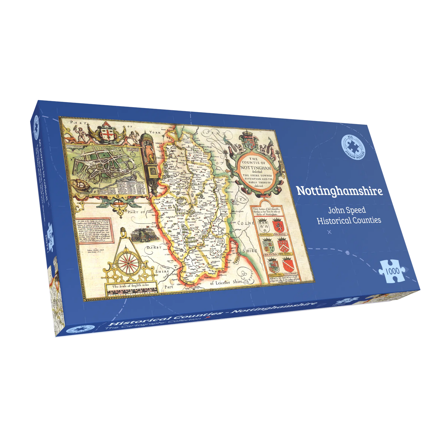 Nottinghamshire Historical Map 1000 Piece Jigsaw Puzzle (1610)