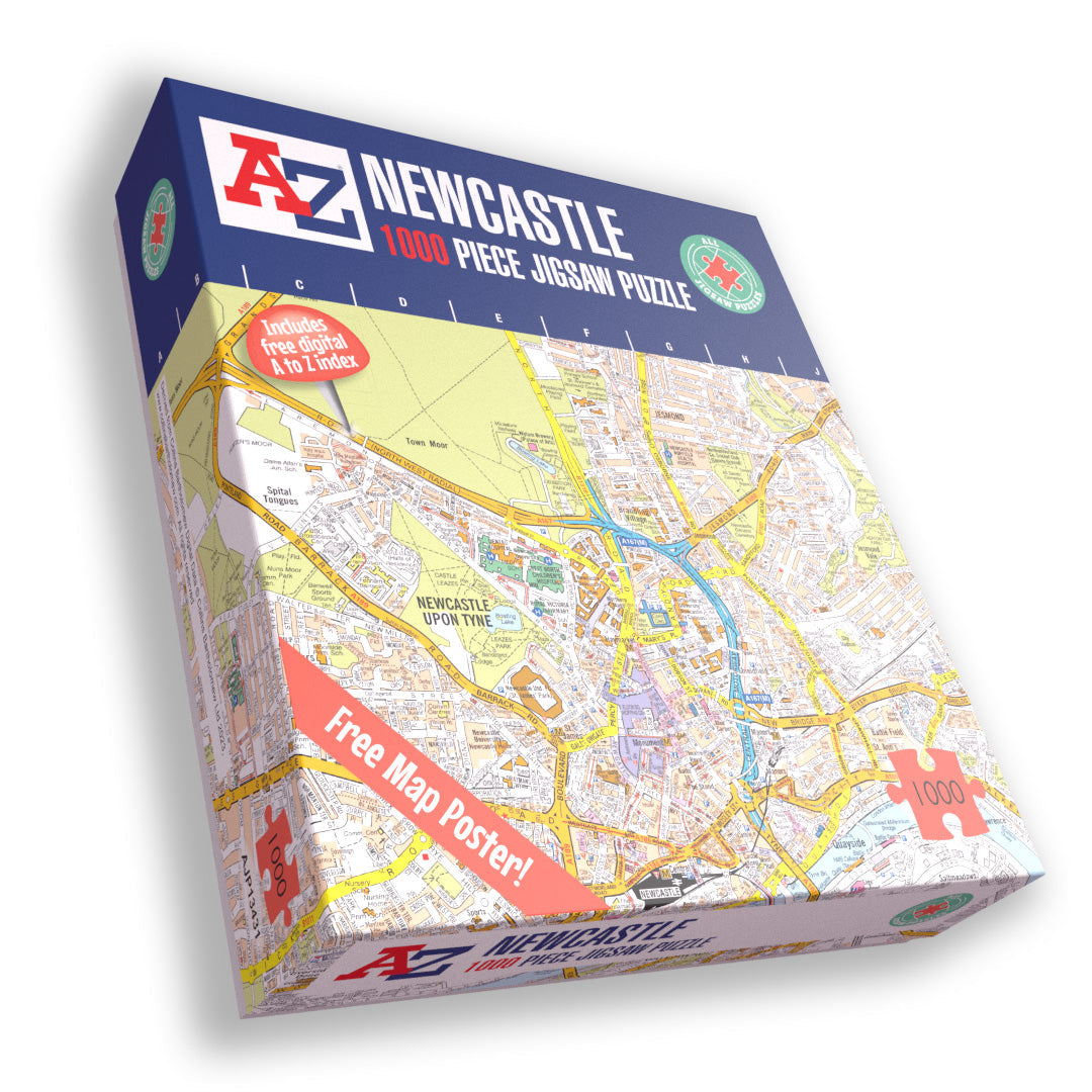 A to Z Map of  Newcastle 1000 Piece Jigsaw