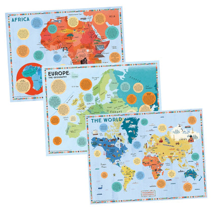 Prisoners of Geography 500 Piece Jigsaw Map Puzzle Bundle