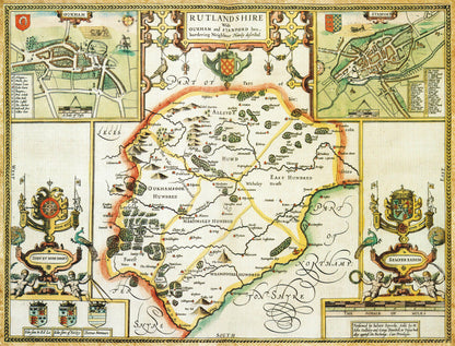 Rutland Historical Map 1000 Piece Jigsaw Puzzle (1610)