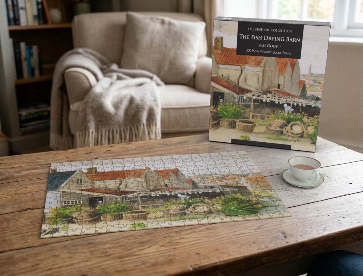 The Fish Drying Barn by Van Gogh 300 Piece Wooden Jigsaw Puzzle