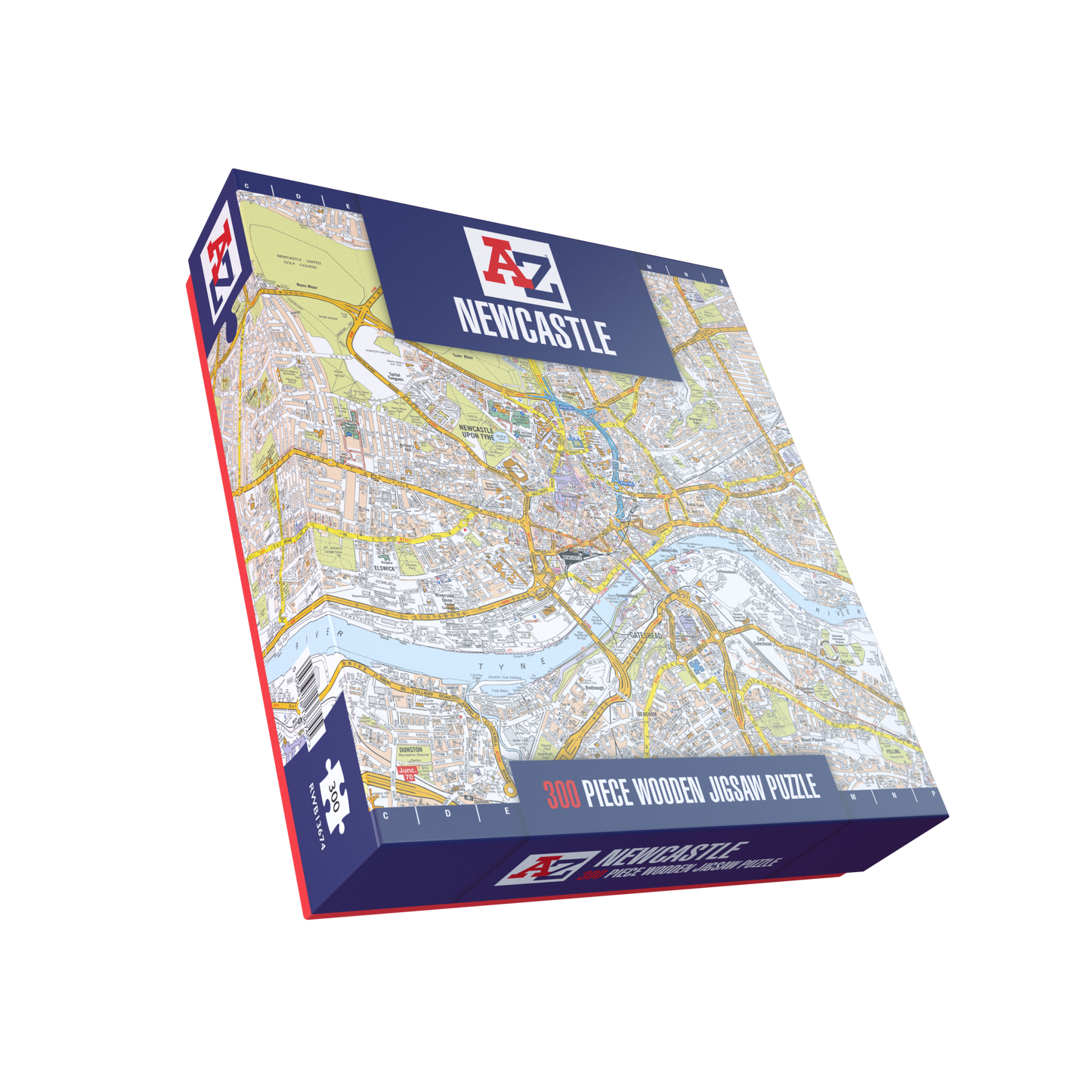 A-Z Map of Newcastle 1000 or 300 Piece Jigsaw