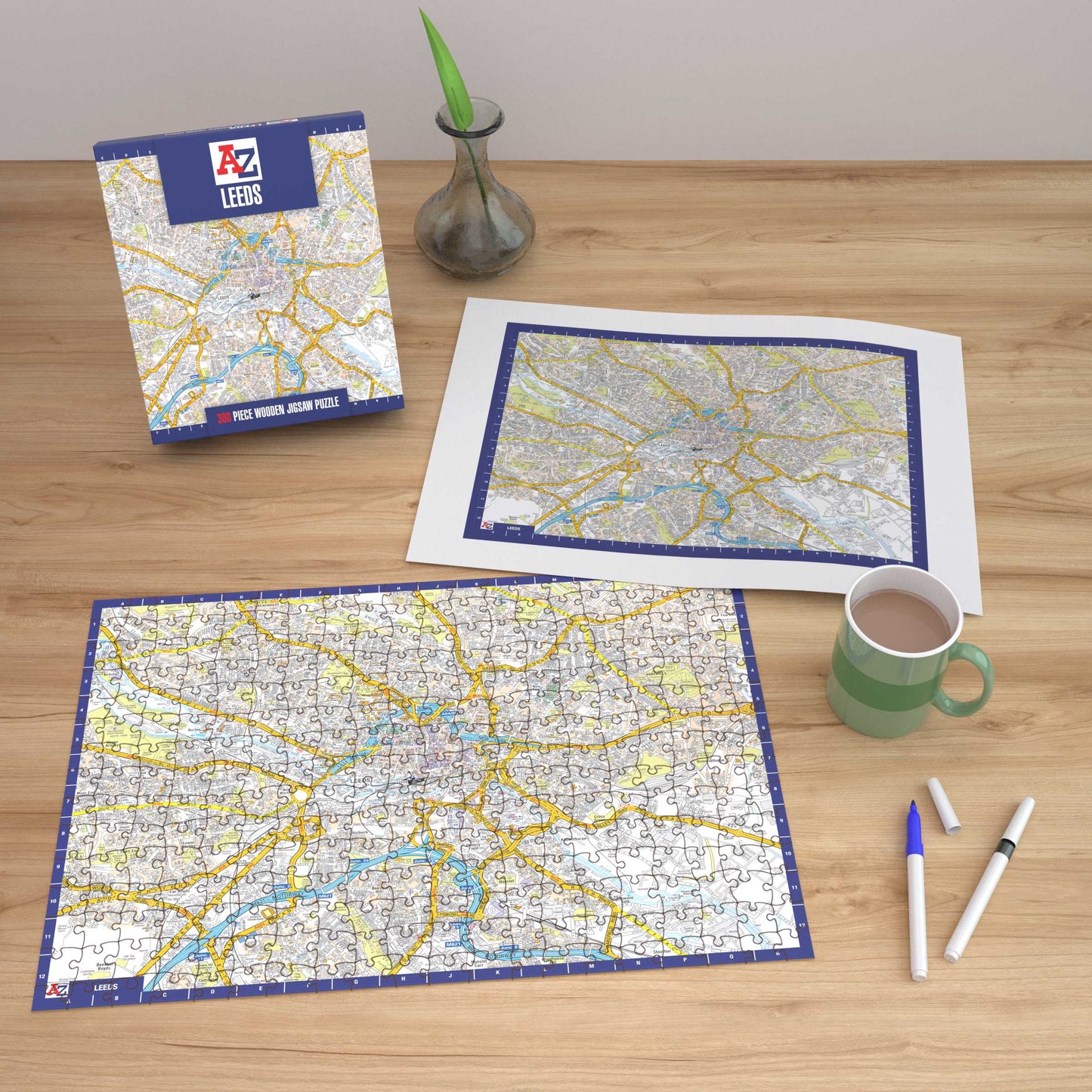 A-Z Map of Leeds 1000 or 300 Piece Jigsaw