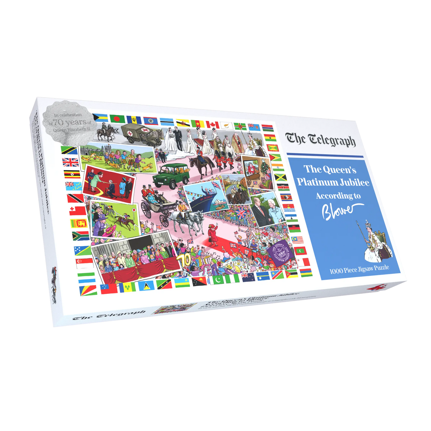 The Queen's Platinum Jubilee 2022 According to Blower 1000 or 300 Piece Jigsaw Puzzle