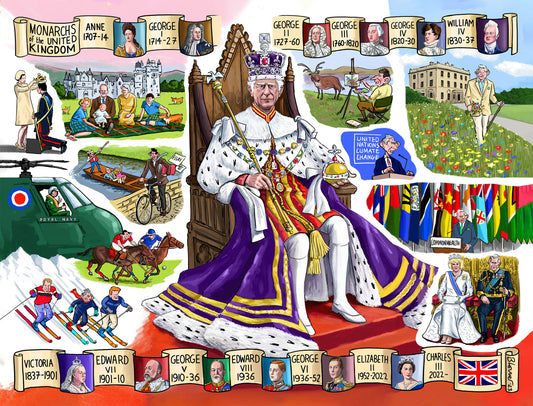 King Charles III Coronation According to Blower 1000 or 300 Piece Jigsaw Puzzle