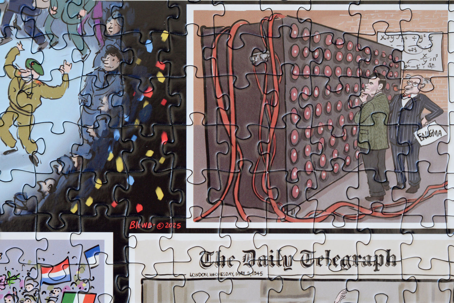 Daily Telegraph VE Day 80th Anniversary According to Blower 1000 or 300 Piece Jigsaw Puzzle