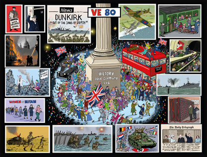 Daily Telegraph VE Day 80th Anniversary According to Blower 1000 or 300 Piece Jigsaw Puzzle
