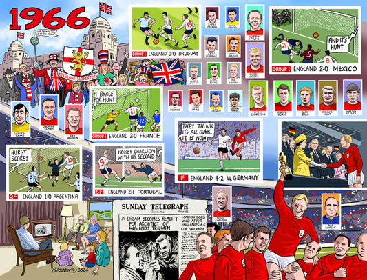 PRE-ORDER Daily Telegraph 1966 England's Road to Victory - According to Blower 1000 Piece Jigsaw Puzzle