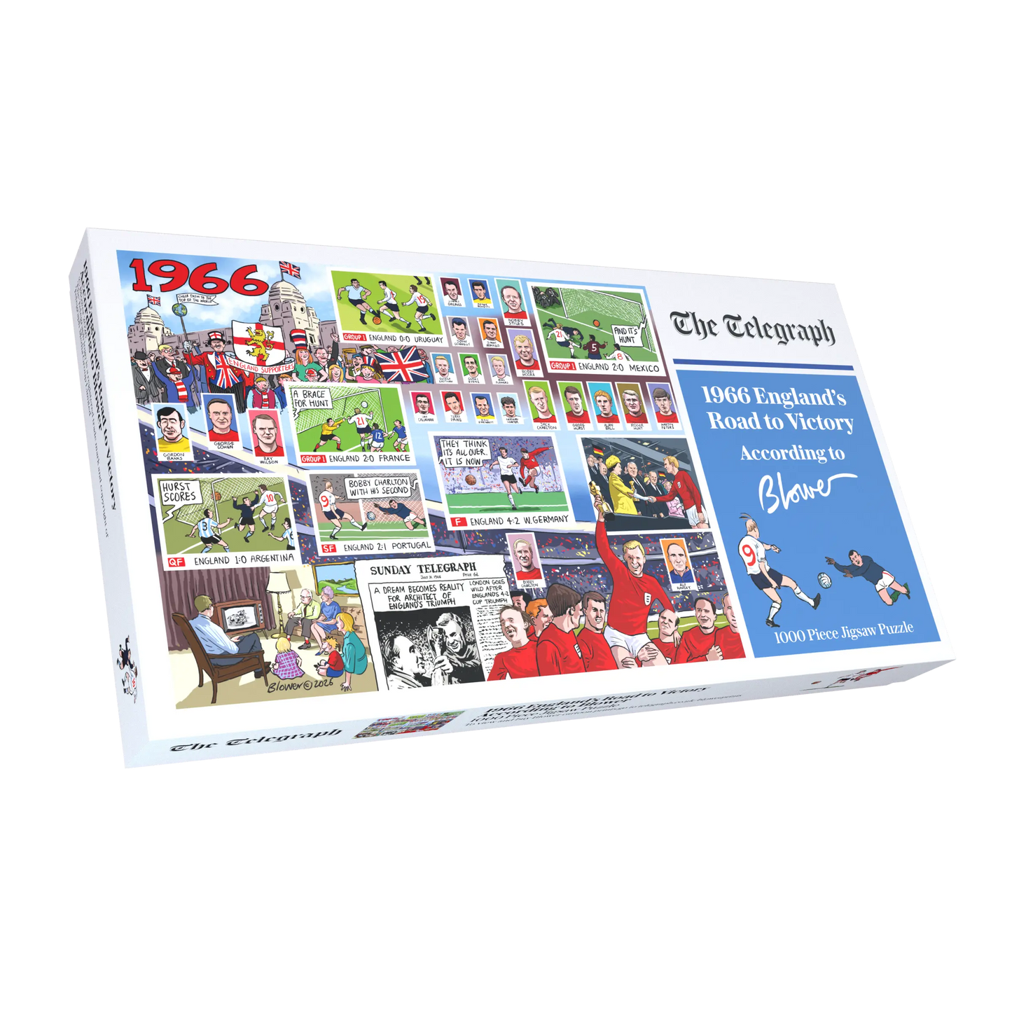 PRE-ORDER Daily Telegraph 1966 England's Road to Victory - According to Blower 1000 Piece Jigsaw Puzzle