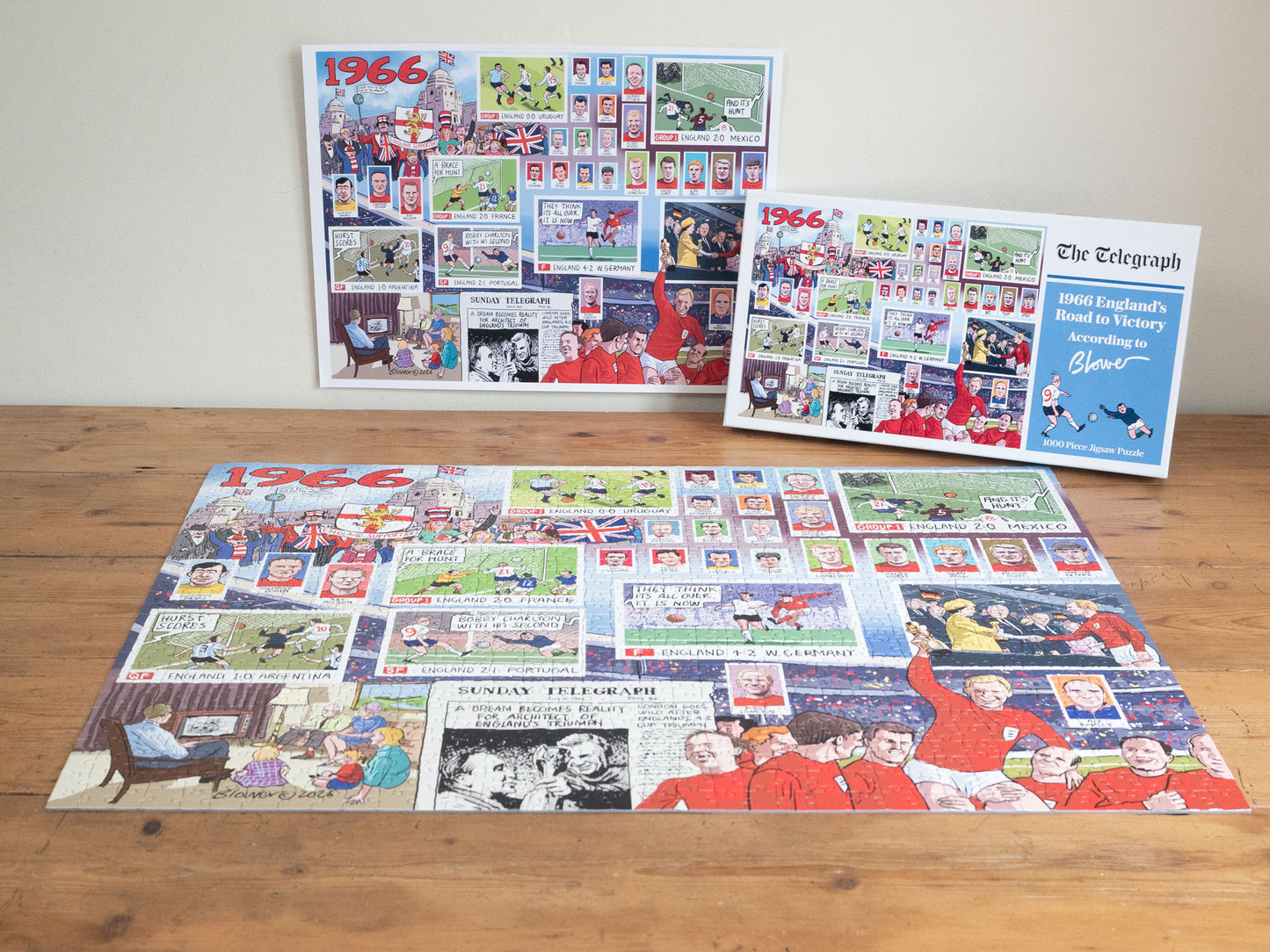 PRE-ORDER Daily Telegraph 1966 England's Road to Victory - According to Blower 1000 Piece Jigsaw Puzzle