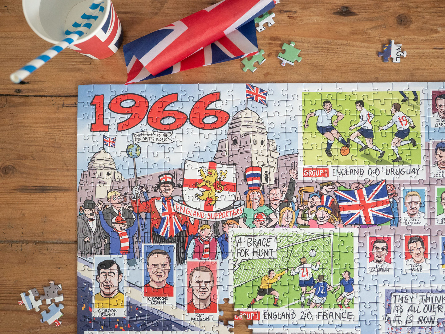 PRE-ORDER Daily Telegraph 1966 England's Road to Victory - According to Blower 1000 Piece Jigsaw Puzzle