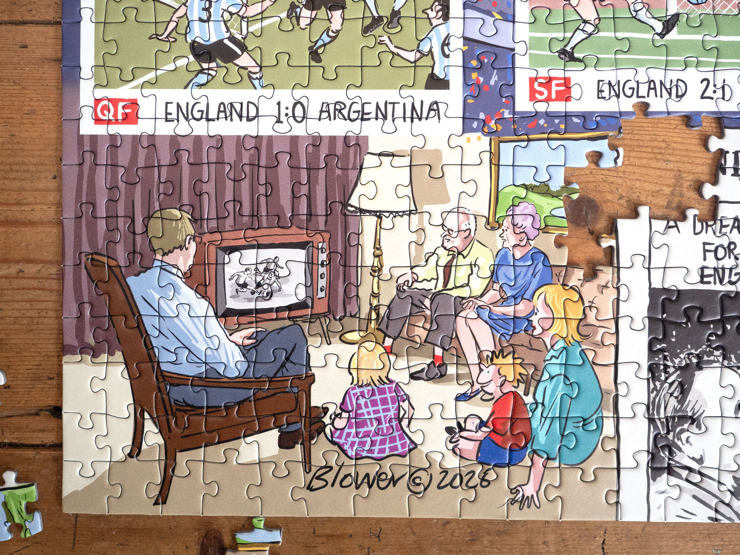 PRE-ORDER Daily Telegraph 1966 England's Road to Victory - According to Blower 1000 Piece Jigsaw Puzzle