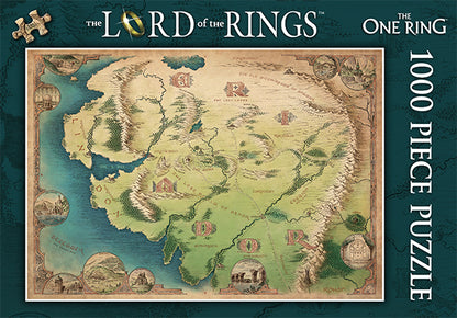 The One Ring: Eriador Map 1000 Piece Jigsaw Puzzle