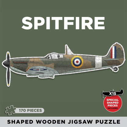 Spitfire Shaped 170 Piece Wooden Jigsaw Puzzle