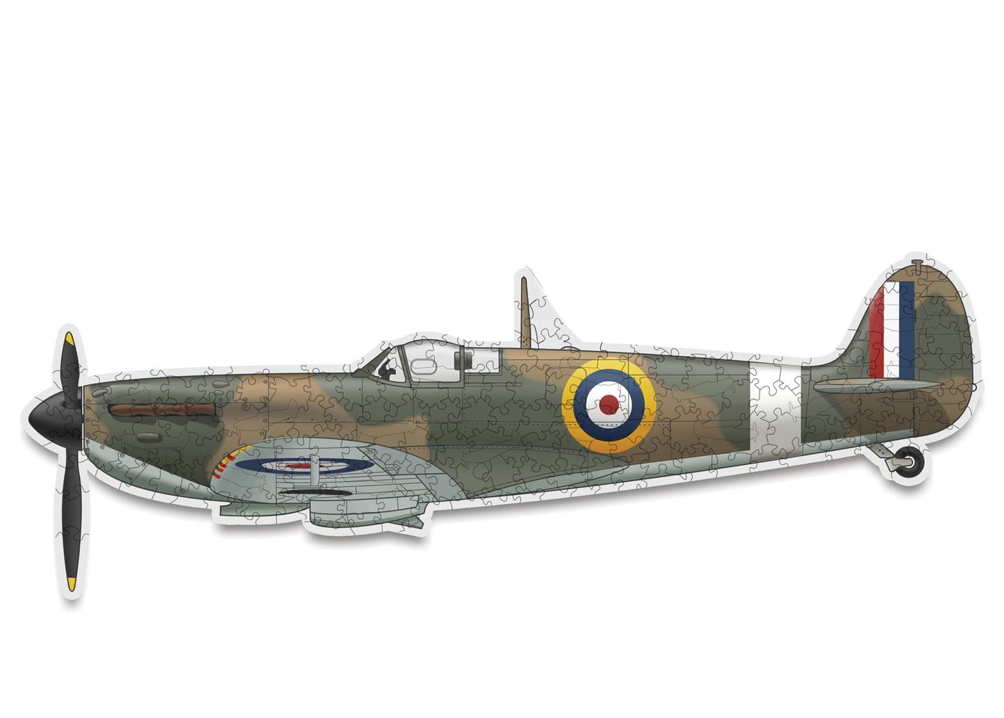 Spitfire Shaped 170 Piece Wooden Jigsaw Puzzle